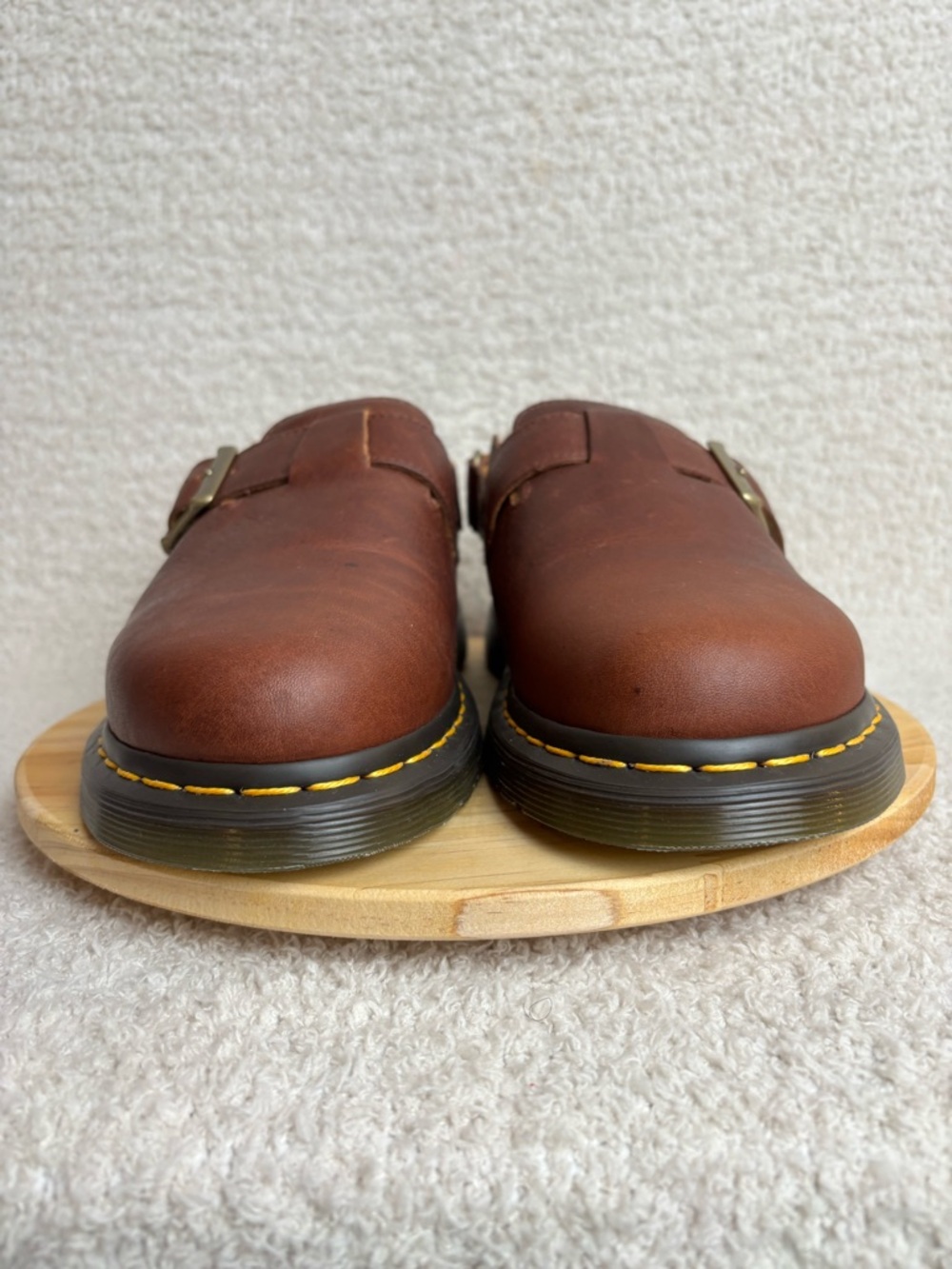 Dr Martens Shoes M8 W9 Brown Jorge II FL Faux Fur Line Leather Slingback Mules - Picture 7 of 14